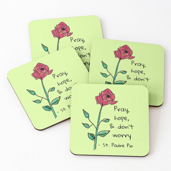 Item preview, Pray, Hope and Don't Worry, Message of Comfort and Calm, Soft Spring Green designed and sold by IceCreamMuseum.