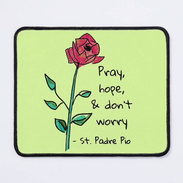 Item preview, Pray, Hope and Don't Worry, Message of Comfort and Calm, Soft Spring Green designed and sold by IceCreamMuseum.