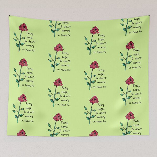 Item preview, Pray, Hope and Don't Worry, Message of Comfort and Calm, Soft Spring Green designed and sold by IceCreamMuseum.