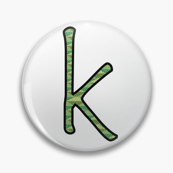 Item preview, Green Leaves lowercase letter k designed and sold by UrsulaFashion.