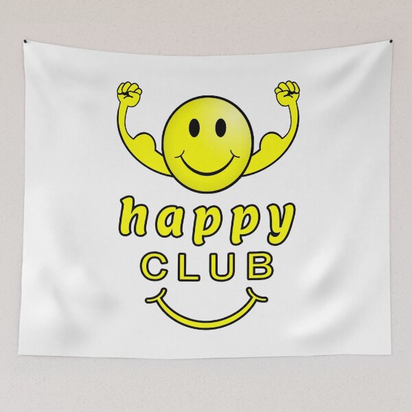 Item preview, happy club, happiness is power,Be happy, bee happy,  don't worrydon't worry life is beautiful designed and sold by Tiziza.