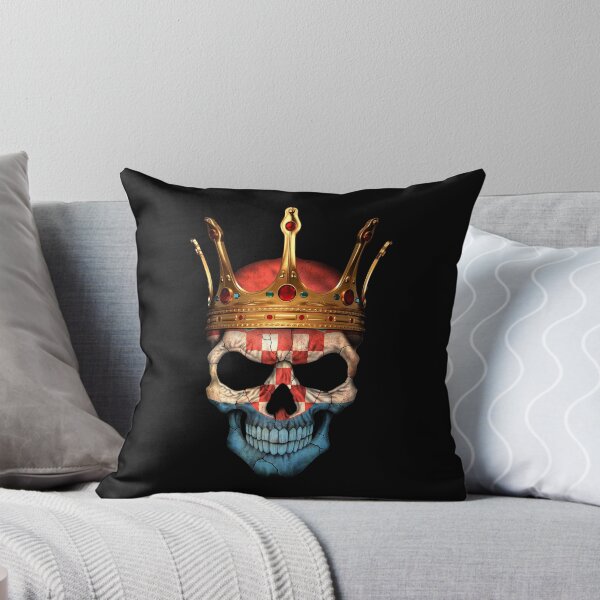 Item preview, Croatian Flag Skull with Crown designed and sold by JeffBartels.