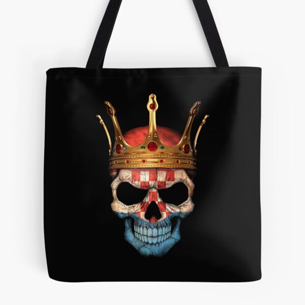Item preview, Croatian Flag Skull with Crown designed and sold by JeffBartels.
