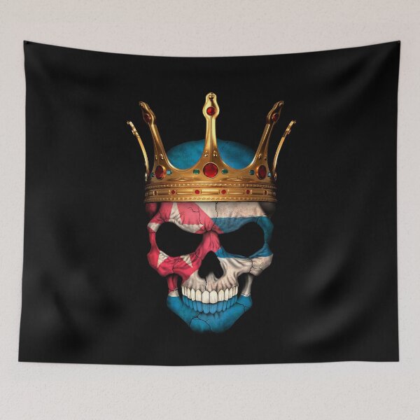 Item preview, Cuban Flag Skull with Crown designed and sold by JeffBartels.