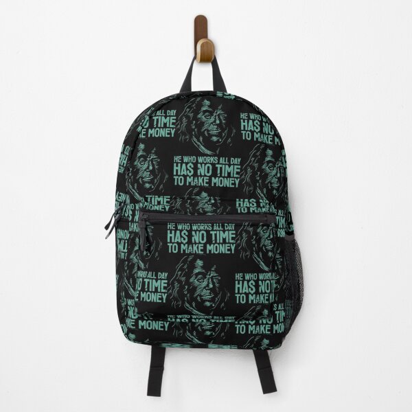 Item preview, Benjamin Franklin winking. He who works all day, has no time to make money. designed and sold by etraveler.