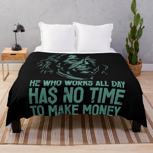 Item preview, Benjamin Franklin winking. He who works all day, has no time to make money. designed and sold by etraveler.