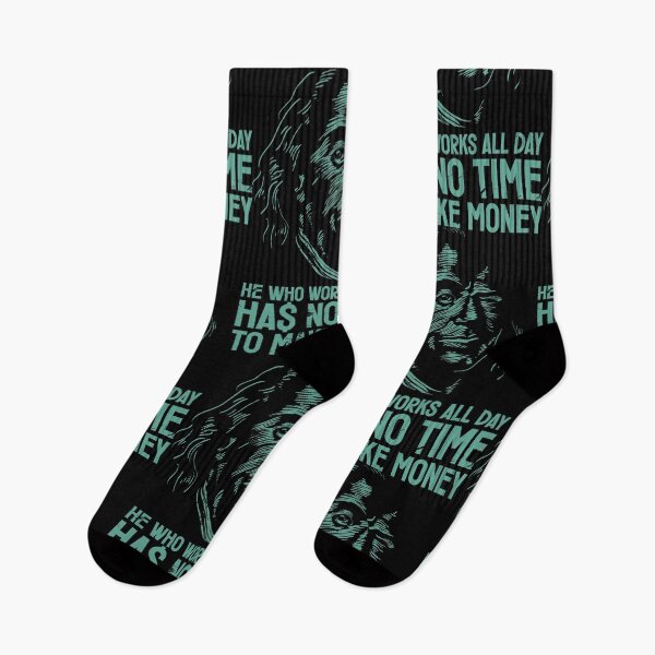 Item preview, Benjamin Franklin winking. He who works all day, has no time to make money. designed and sold by etraveler.