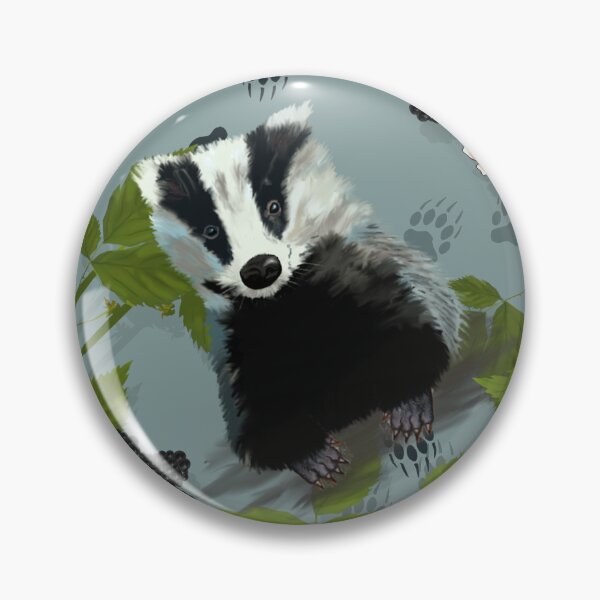 Item preview, Badgers and Blackberries designed and sold by WildBirdArt.