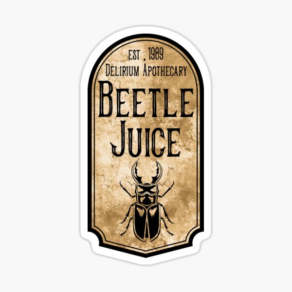 Item preview, Beetle Juice potion label designed and sold by Haus of Delirium.