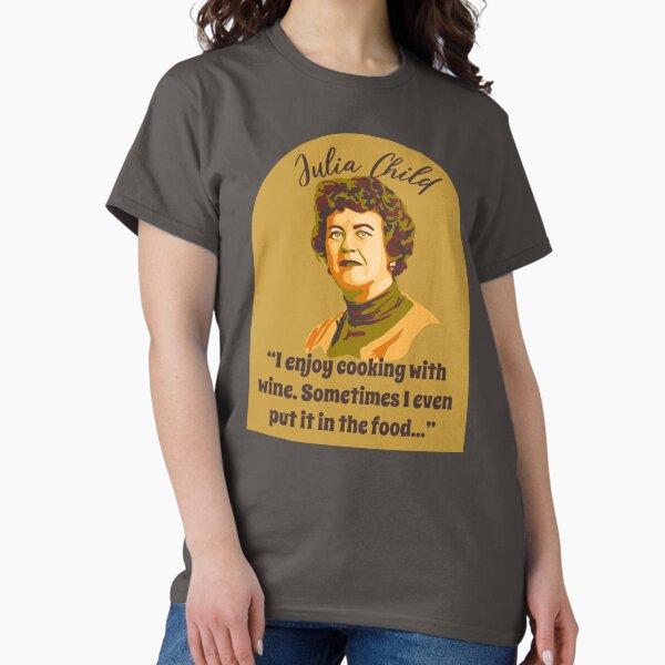 Artikel-Vorschau von Julia Child Porträt und Zitat, designt und verkauft von Unhinged Heather.