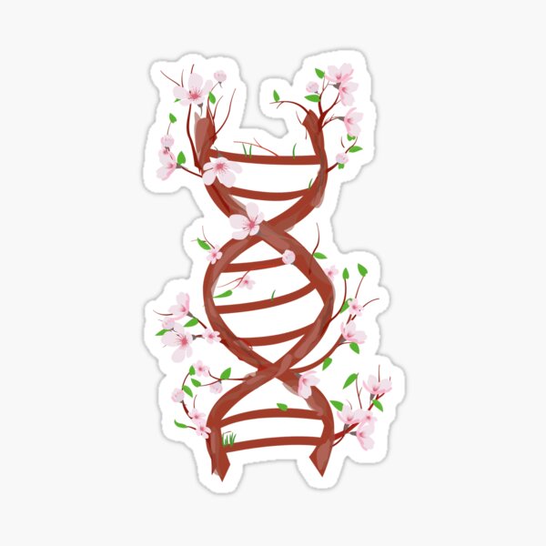 Item preview, pastel DNA flowers ,spring dna structure Sakura molecule designed and sold by ELmezz.
