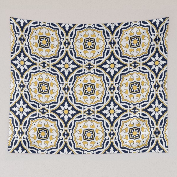 Item preview, Traditional Portuguese Tiles Seamless, Portuguese Tiles Pattern Design, Portuguese Tiles Azulejos, Blue and White Portuguese Tile designed and sold by Paintcorner.