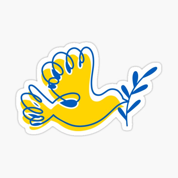 Ukrainian Peace Bird (original) Sticker for Sale by FRED B