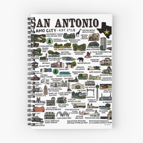 Item preview, San Antonio Map designed and sold by fiberandgloss.