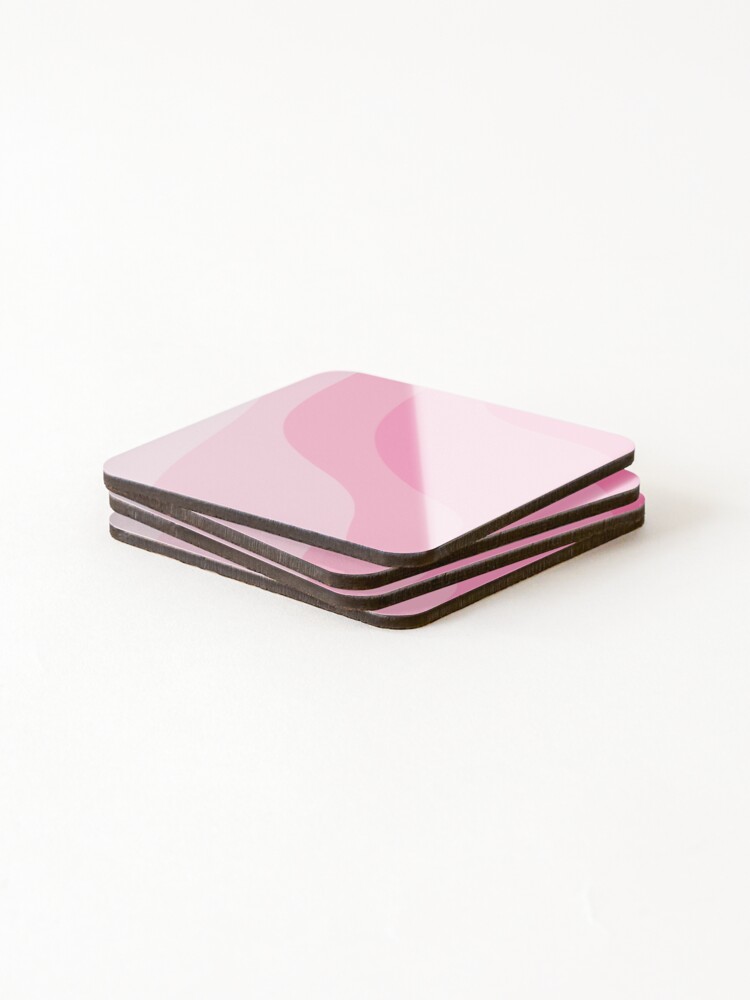 Thumbnail 4 of 5, Coasters (Set of 4), Pink Pattern designed and sold by CranberrySyrup.