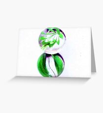 Double Green Greeting Card