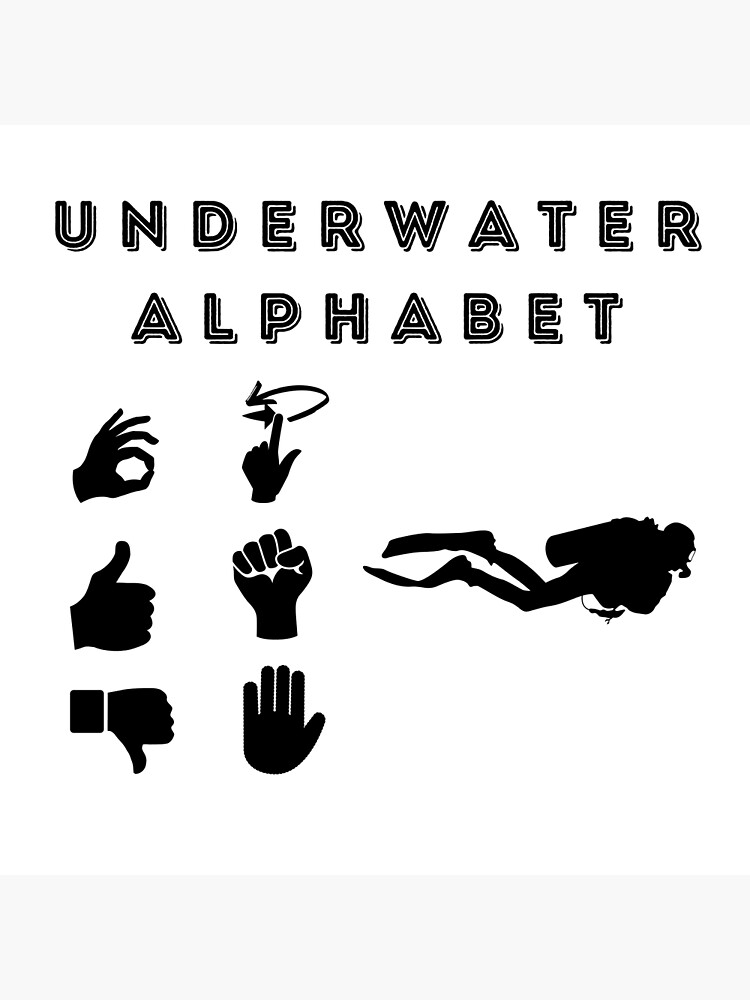 Underwater Alphabet Used By Divers Poster By Jaroslaw S Redbubble