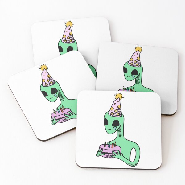 Item preview, Coloured Birthday Alien (without message) designed and sold by TheBoyler.