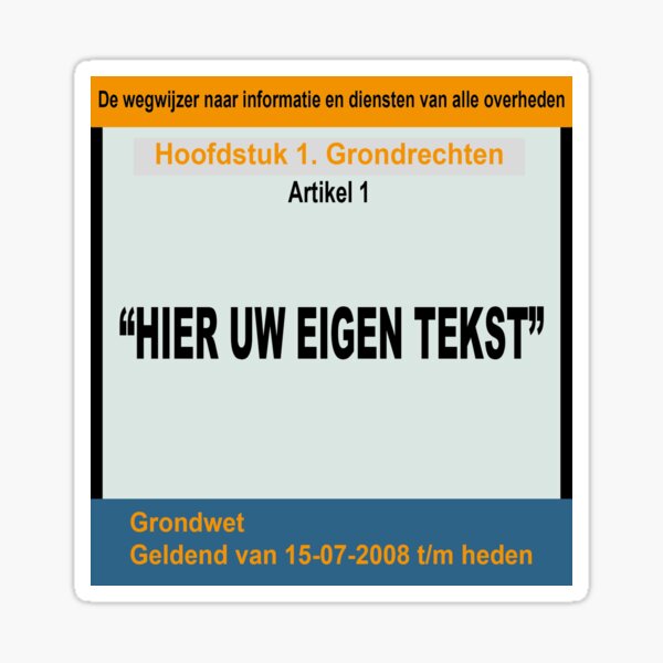 artikel 1 Sticker