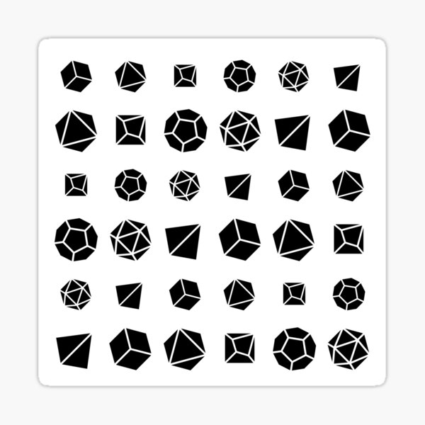 White & Black Dice Pattern Sticker
