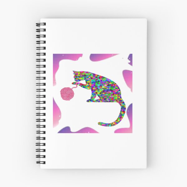 Item preview, Colorful Rainbow Patchwork Cat & Yarn Pattern  designed and sold by Lololingyou.