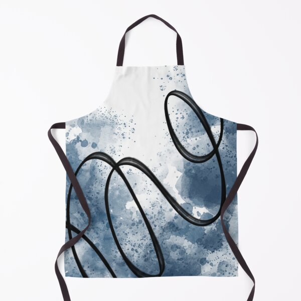 Item preview, Blue Watercolor Spray Paint and Black Swirls Abstract Painting, made by EndlessEmporium designed and sold by EndlessEmporium.