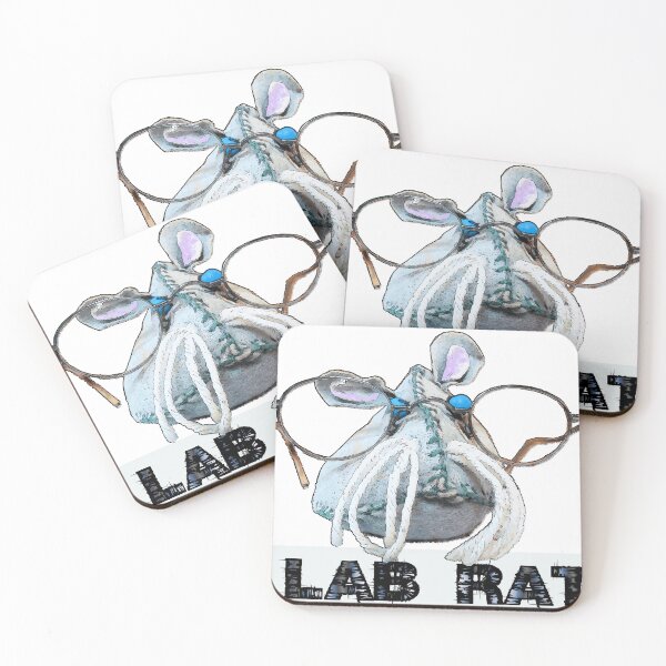 Item preview, Lab Rat with big glasses and whiskers designed and sold by sopfanna.