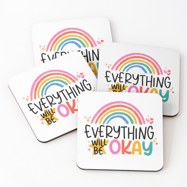 Item preview, Everything will be okay positive happy quote designed and sold by happyzo.