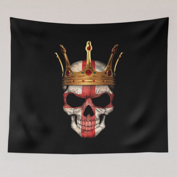 Item preview, English Flag Skull with Crown designed and sold by JeffBartels.