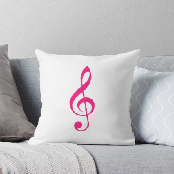 Artikelvorschau, Pixelkunst des Violinschlüssel-Musikzeichens im Rosa. entworfen und verkauft von Trianglegreen.