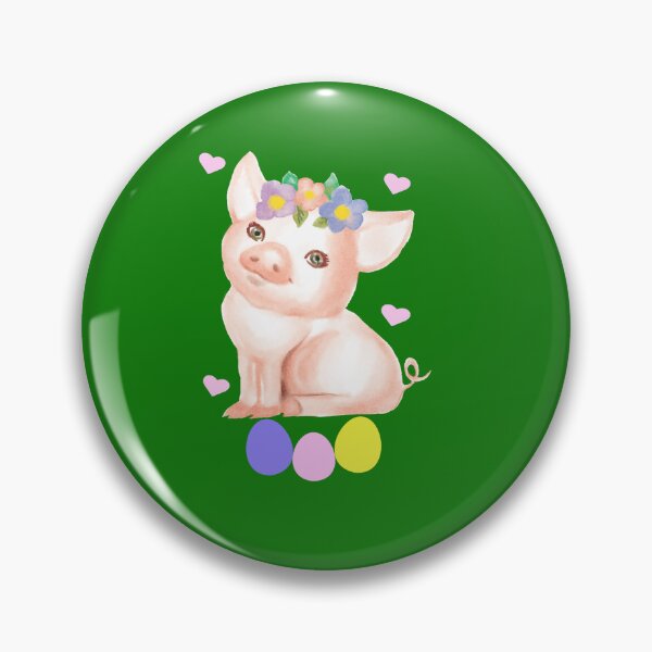 Item preview, Cute Pig With Flowers Pig Lover Funny Easter designed and sold by SharpThreadZ.