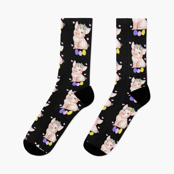 Item preview, Cute Pig With Flowers Pig Lover Funny Easter designed and sold by SharpThreadZ.