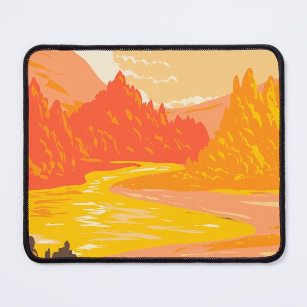 Item preview, Bear River State Park Straddling the Bear River in Evanston Wyoming WPA Poster Art designed and sold by patrimonio.