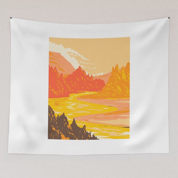 Item preview, Bear River State Park Straddling the Bear River in Evanston Wyoming WPA Poster Art designed and sold by patrimonio.