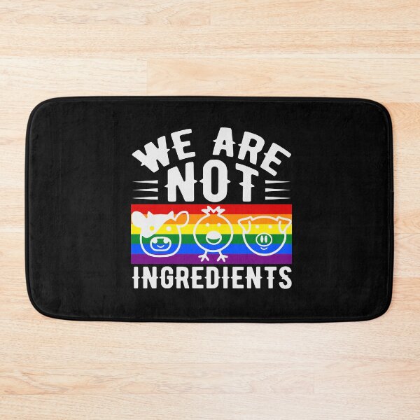 Item preview, Vegan pride - We are Not Ingredients - Cow, Chicken, and Pig with Rainbow Flag designed and sold by WigOutlet.