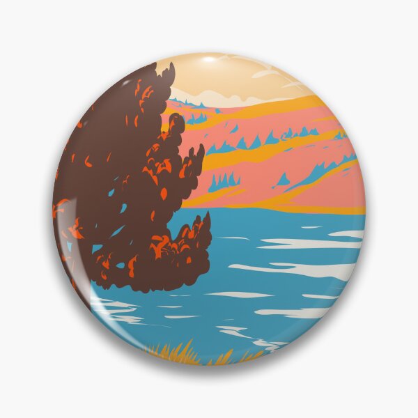 Item preview, Curt Gowdy State Park with Granite Springs Reservoir in Albany and Laramie Counties Wyoming WPA Poster Art designed and sold by patrimonio.