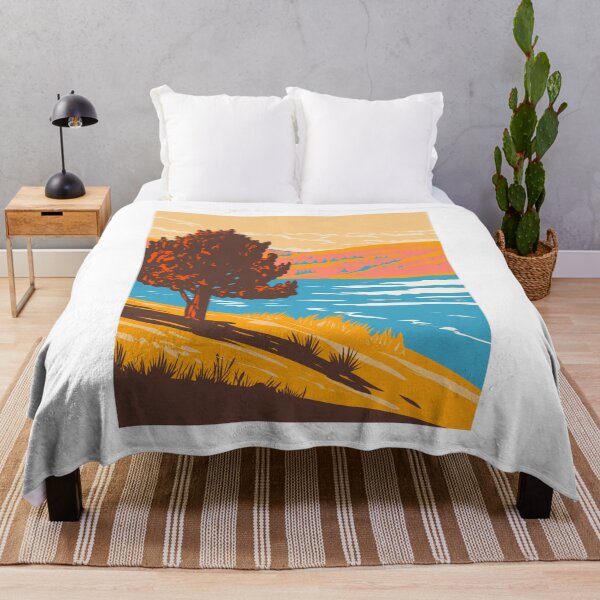 Item preview, Curt Gowdy State Park with Granite Springs Reservoir in Albany and Laramie Counties Wyoming WPA Poster Art designed and sold by patrimonio.
