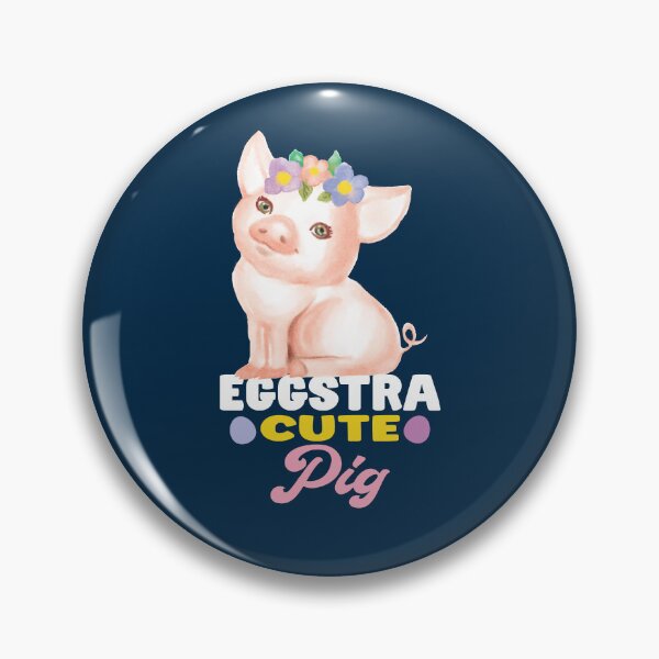 Item preview, Cute Pig With Flowers Pig Lover Funny Easter Quote designed and sold by SharpThreadZ.