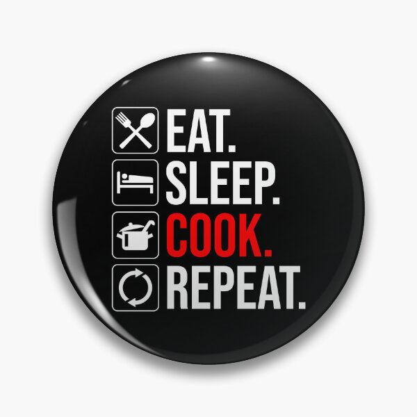 Item preview, Eat. Sleep. Cook. Repeat designed and sold by Cat Lady Designs.
