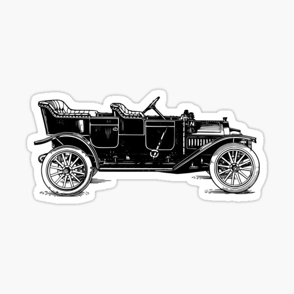 "Vintage car" Sticker for Sale by alfredomarquez Redbubble