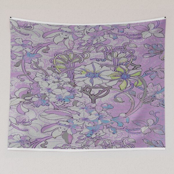 Item preview, Vintage Botanical Vaporwave Glitch Purple designed and sold by BioDigital-Jazz.