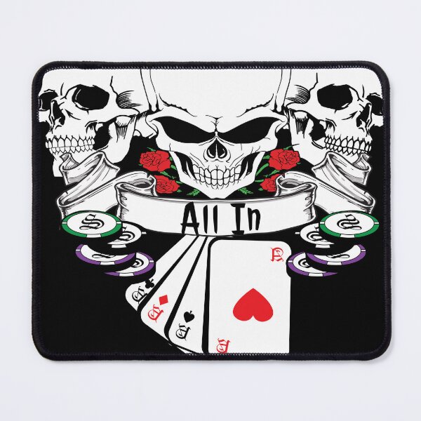 Item preview, Three Skulls Poker Chips Four Aces All in Winning Hand designed and sold by TheCrazyBear.