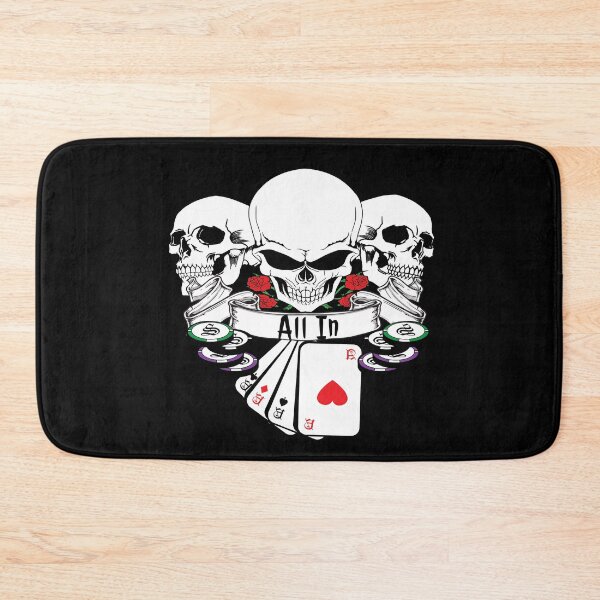 Item preview, Three Skulls Poker Chips Four Aces  All in Winning Hand designed and sold by TheCrazyBear.