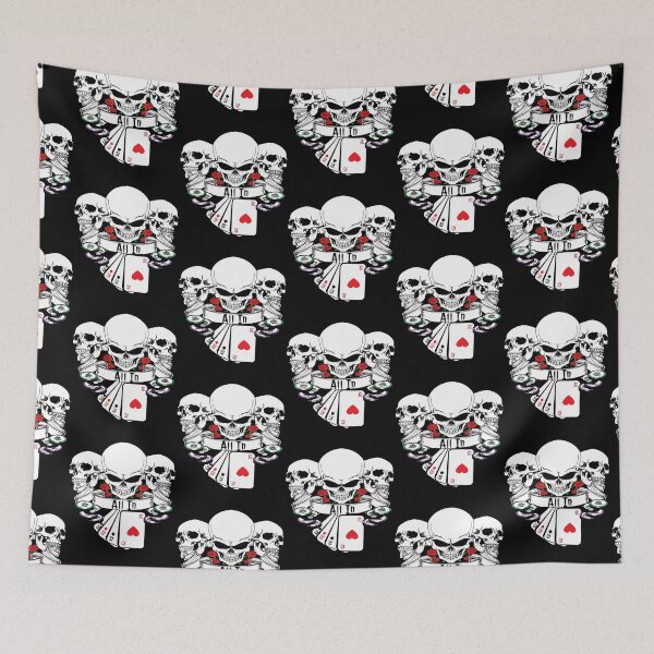 Item preview, Three Skulls Poker Chips Four Aces  All in Winning Hand designed and sold by TheCrazyBear.