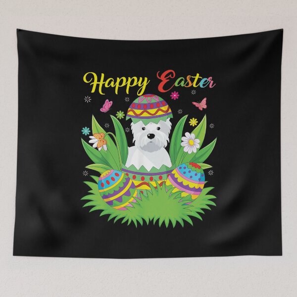 Item preview, Westie Dog Lover Floral Easter Egg Funny Westie Easter designed and sold by zacben.