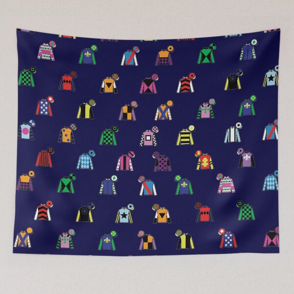 Item preview, Horse Racing Colorful Jockey Silk Print designed and sold by sheridanqt.