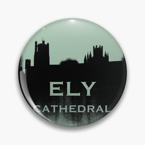Item preview, Ely Cathedral in Charcoal & Ink with a Cambridge Blue background designed and sold by Elizabeth-Banks.
