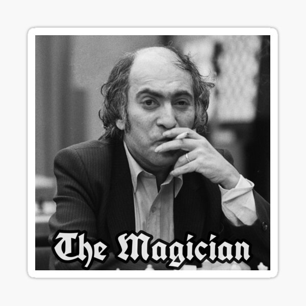 Mikhail Tal: The magician of Riga Sticker for Sale by Chess Bible