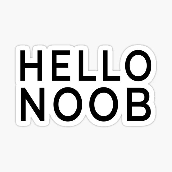 buff noob Sticker for Sale by PurplePearls