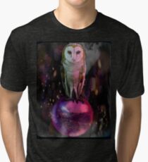 Camiseta de tejido mixto Búho laberinto